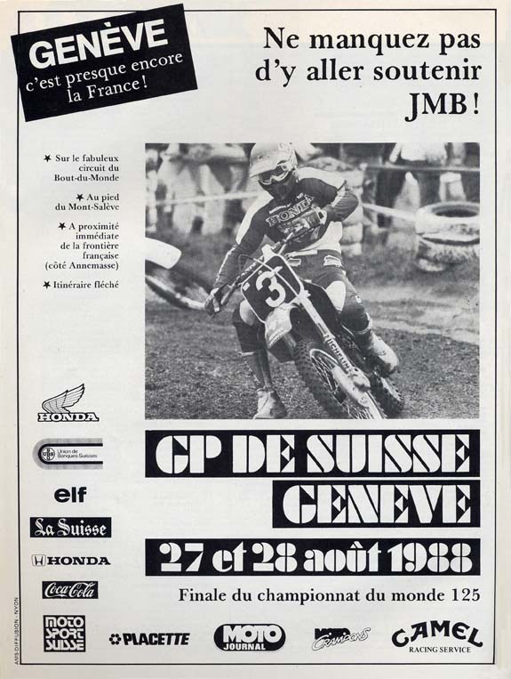 Une publicité pour le GP de Suisse