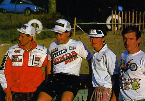 L'équipe de France pour ce motocross des nations 1988