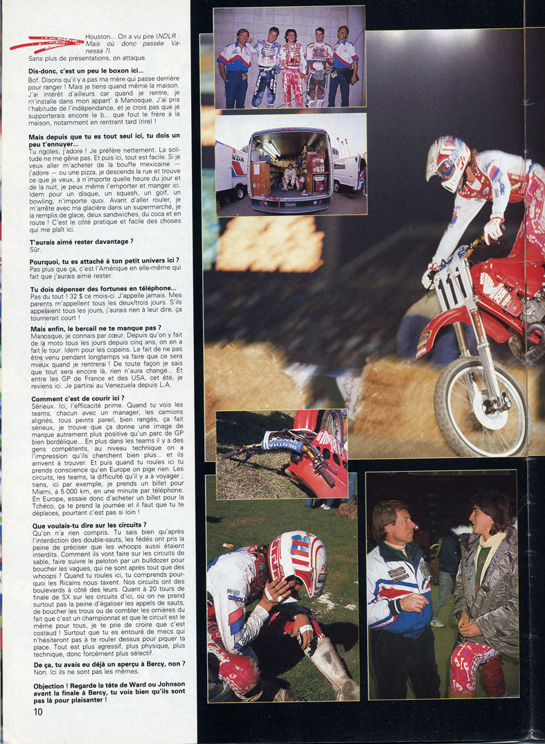 La page 2 de l'interview de Jean-Michel Bayle parue dans le moto verte spécial cross nnuméro 10.