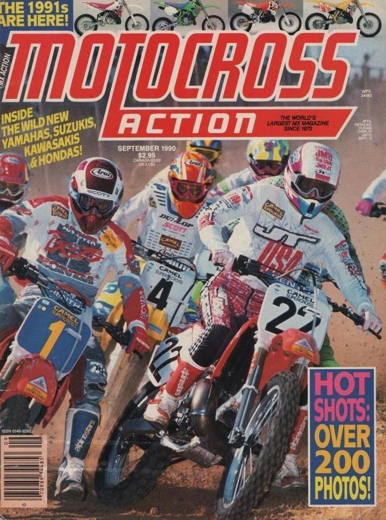 JMB fait couverture du magazine du motocross action du mois de Septembre 1990
