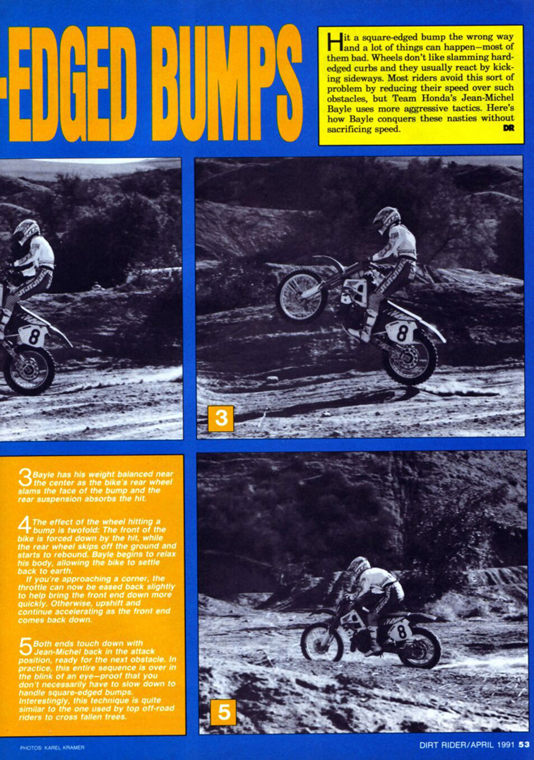 JMB donne des cours de pilotage dans le magazine US Dirt Rider. Cliquez pour lire ces cours.