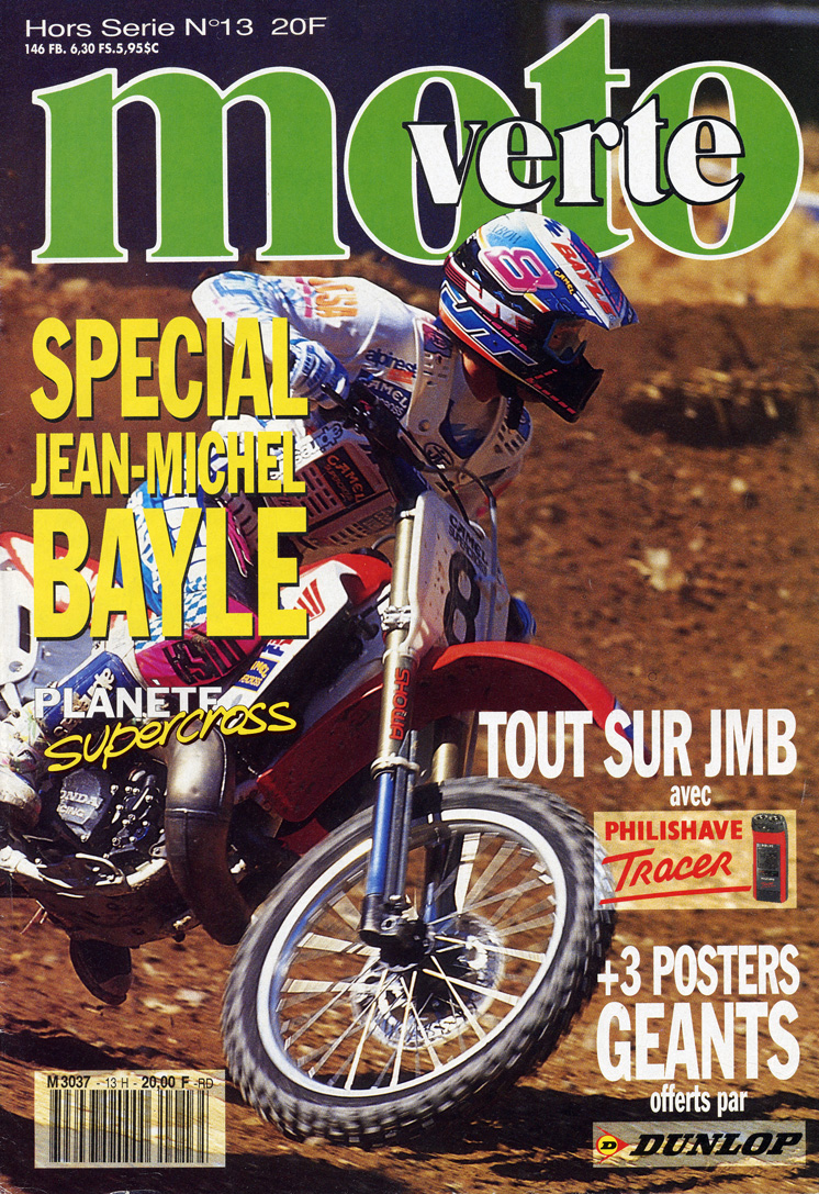 La première page du sujet sur Jean-Michel Bayle dans le magazine spécial JMB de Moto Verte