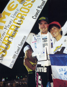 JMB et Edwige fêtent le titre de champion de Supercross 1991