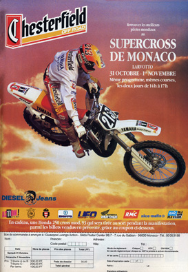 La publicité pour la deuxième édition du Supercross de Monaco