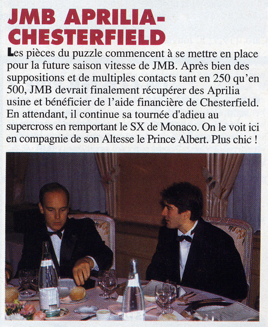 Jean-Michel roulera en 250 pour Aprilia en 1993