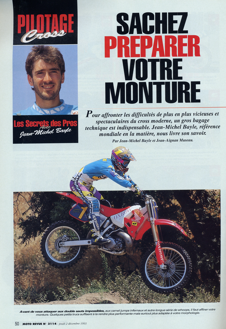 Cliquez pour agrandir et lire les conseils de Jean-Michel pour préparer votre moto de cross