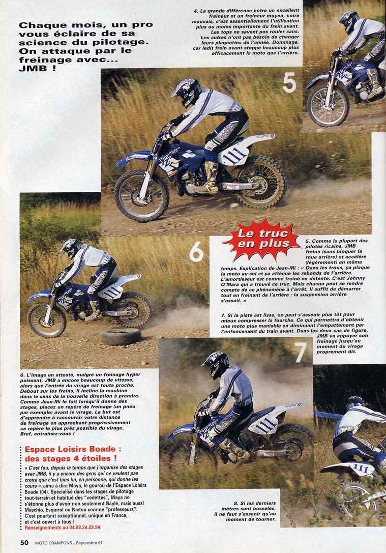 La page 50 du numéro 150 de Moto Crampons