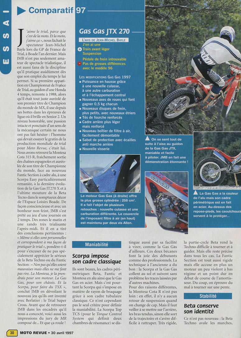 La page 30 du Moto Revue N°3279