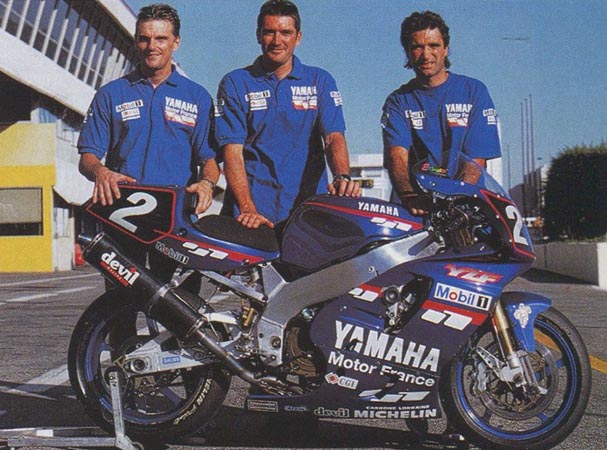 Les trois pilotes du team Yamaha Motor France