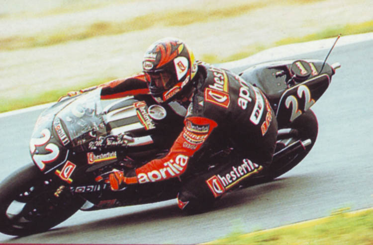 Jean-Michel Bayle sur son Aprilia en 1994