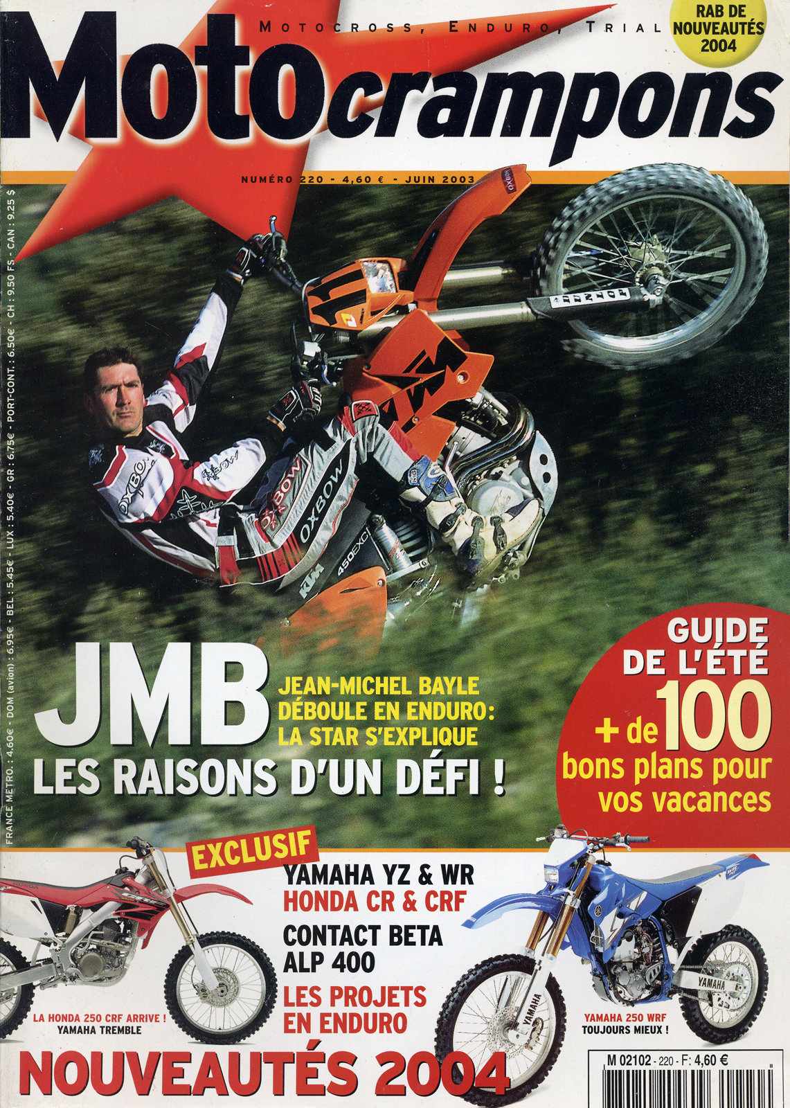 JMB fait la couverture du numéro de Juin de Moto Crampons