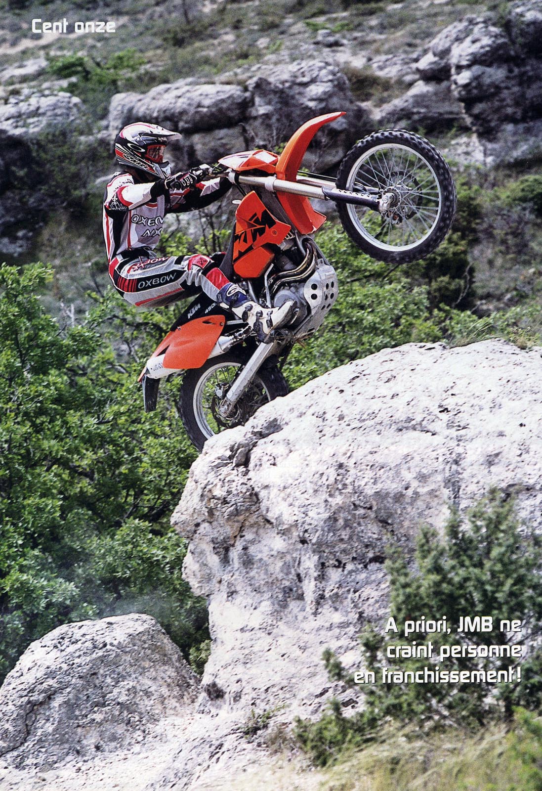 JMB donne une inteview à Moto Crampons pour sa particpation au trèfle Lozérien dans  leur  numéro de Juin 2003, voilà la page 24