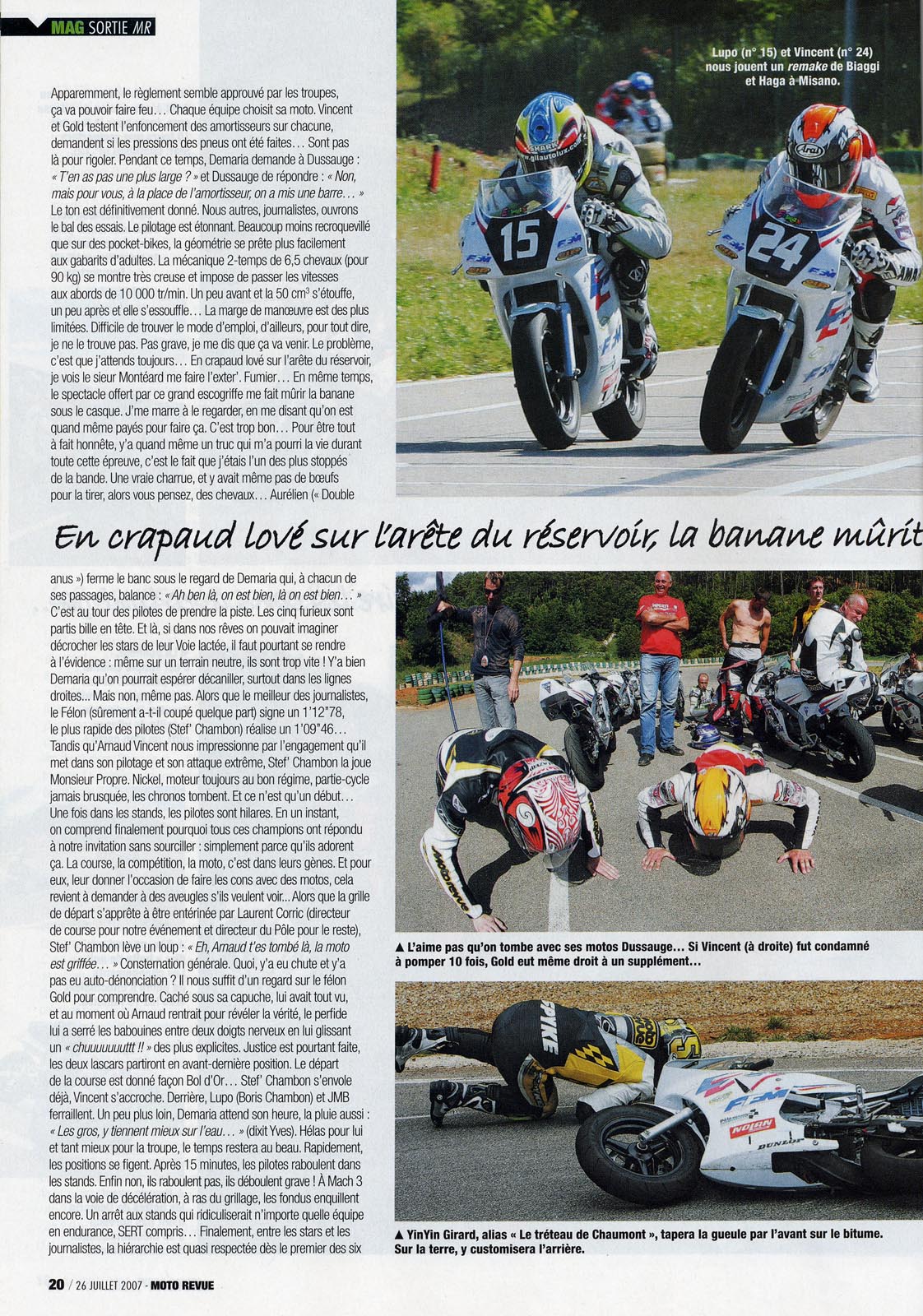 La page 20 du Moto Revue Spécial Vacances 2007