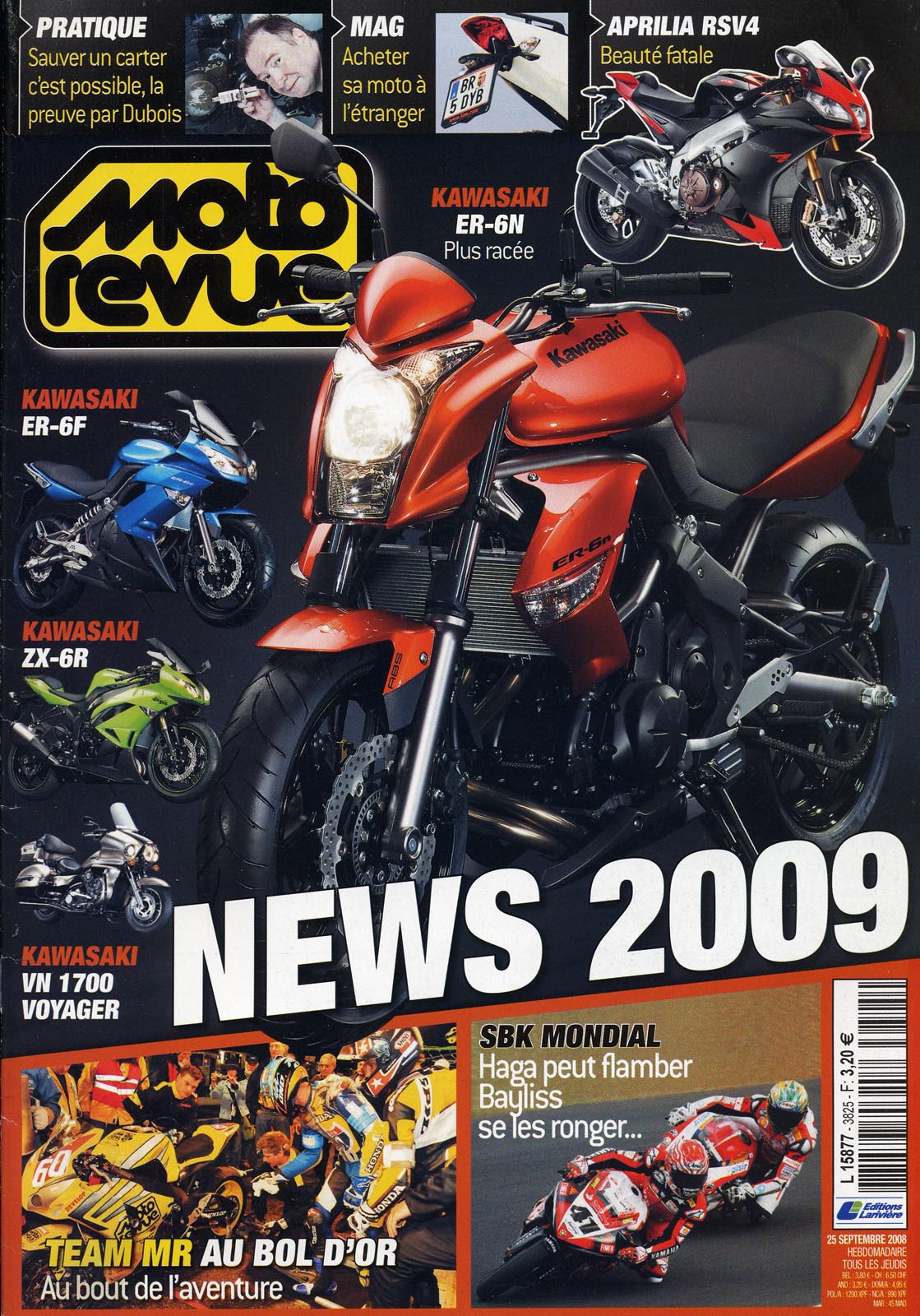La couverture du Moto Revue 3825 où l'on trouve un magnifique sujet sur cette aventure 