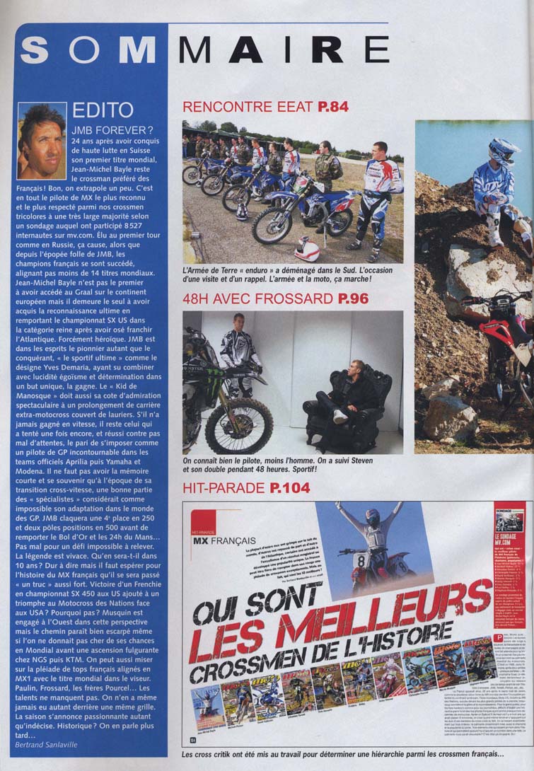 L'édito de Mr Bertrand Sanlaville du numéro 456 du Moto Verte d'Avril 2012