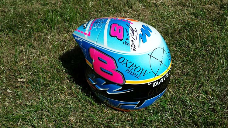 Le casque réplica de Stéphane le Strat du championnat de supercross US 1991